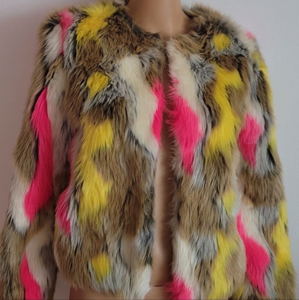 Faux fur jacket